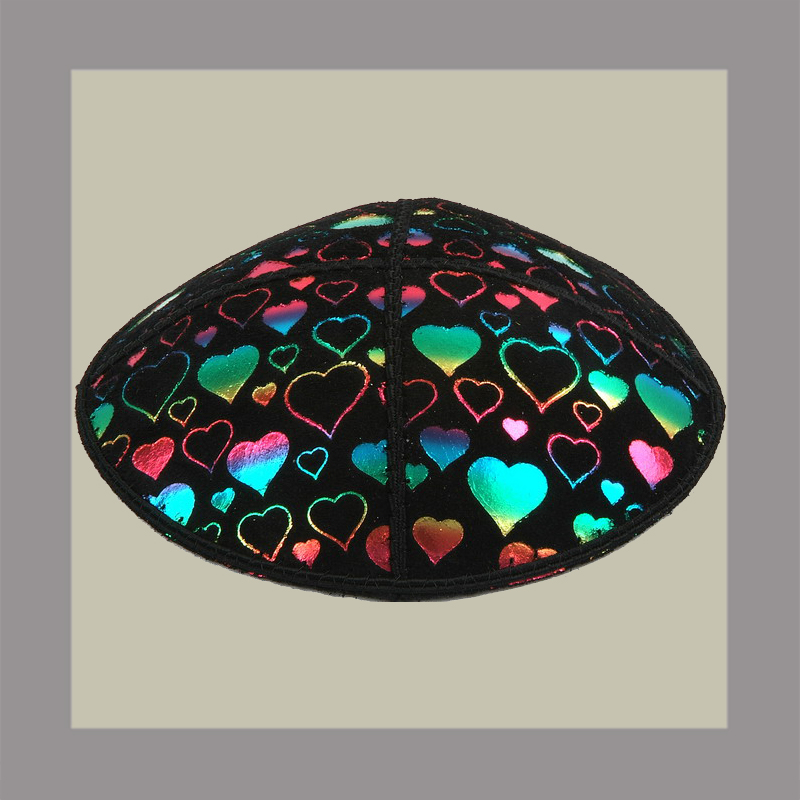 Rainbow Foil Hearts Embossed