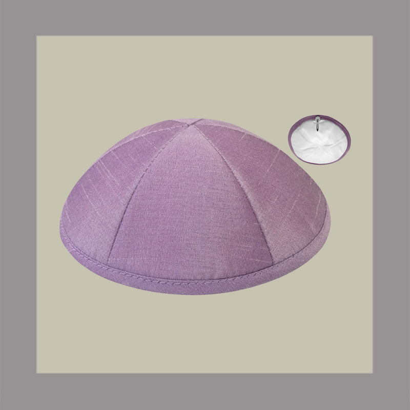 Lavender Raw Silk Kippah