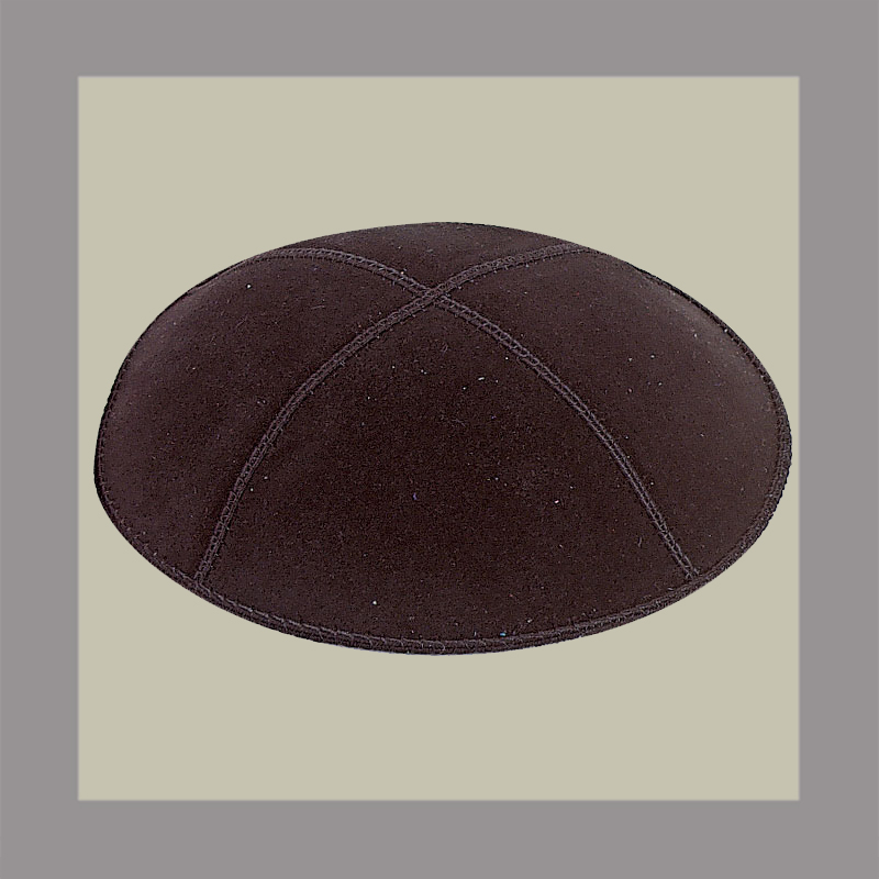 Black Suede Kippah