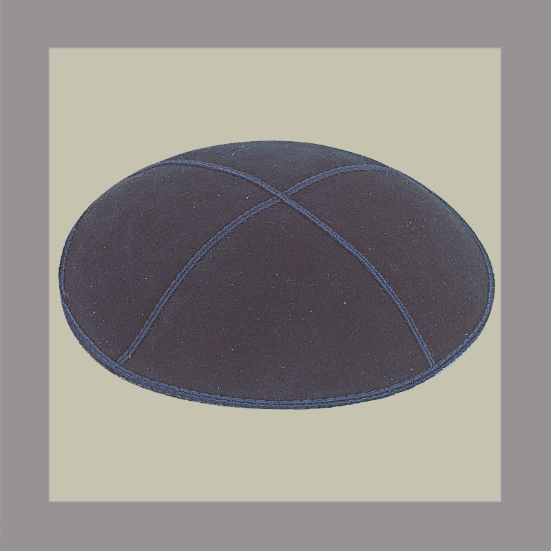 Navy Suede Kippah