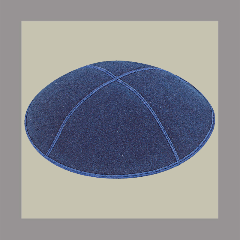 Dark Royal Suede Kippah