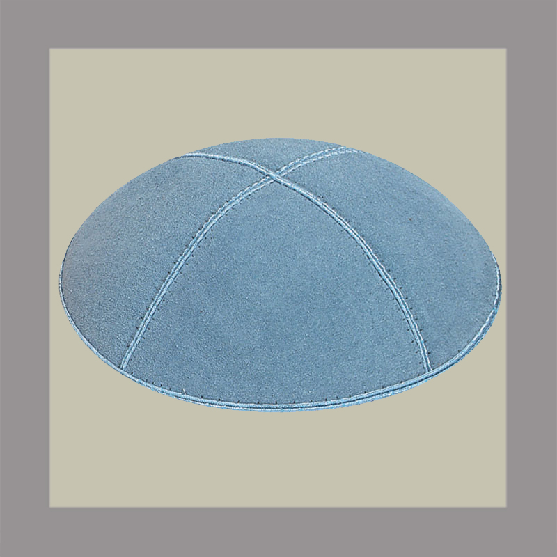 Light Blue Suede Kippah