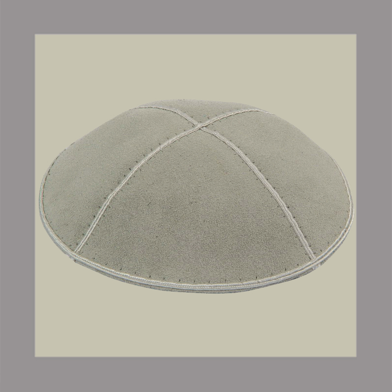 Light Grey Suede Kippah