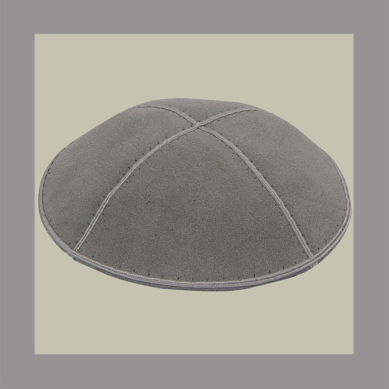 Medium Grey Suede Kippah