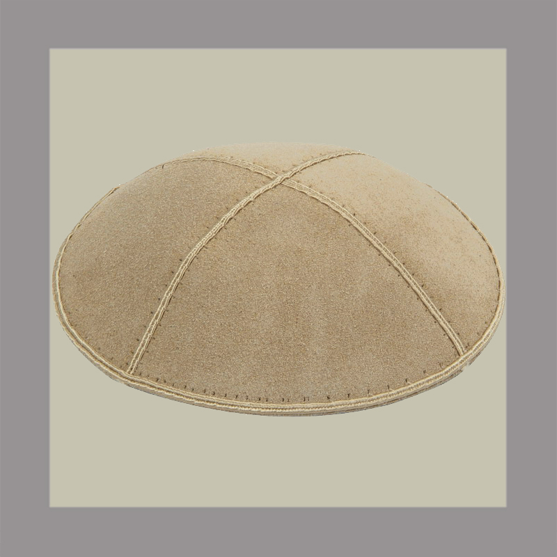 Beige Suede Kippah