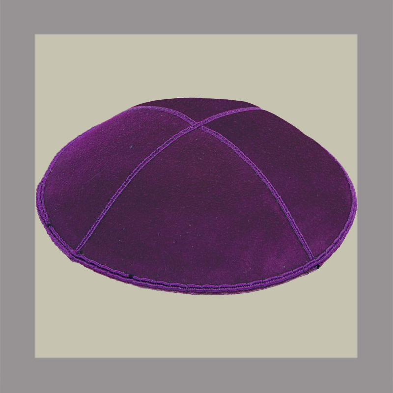 Purple Suede Kippah