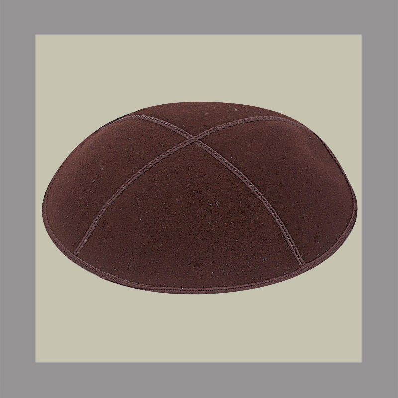 Brown Suede Kippah