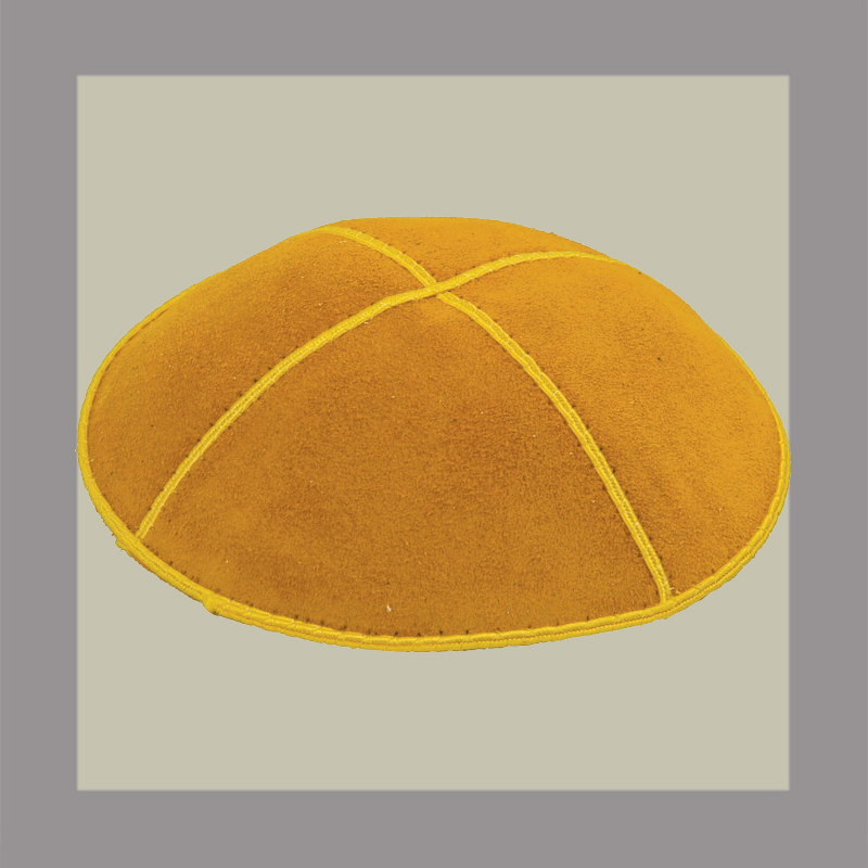 Gold Suede Kippah