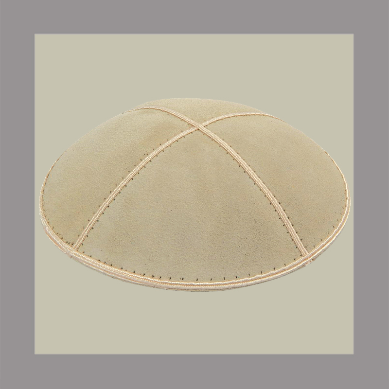 Ivory Suede Kippah