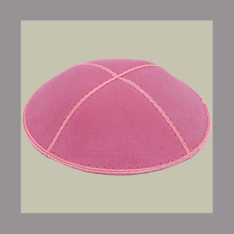 Hot Pink Suede Kippah