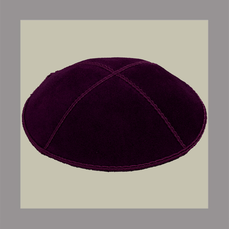 Eggplant Suede Kippah